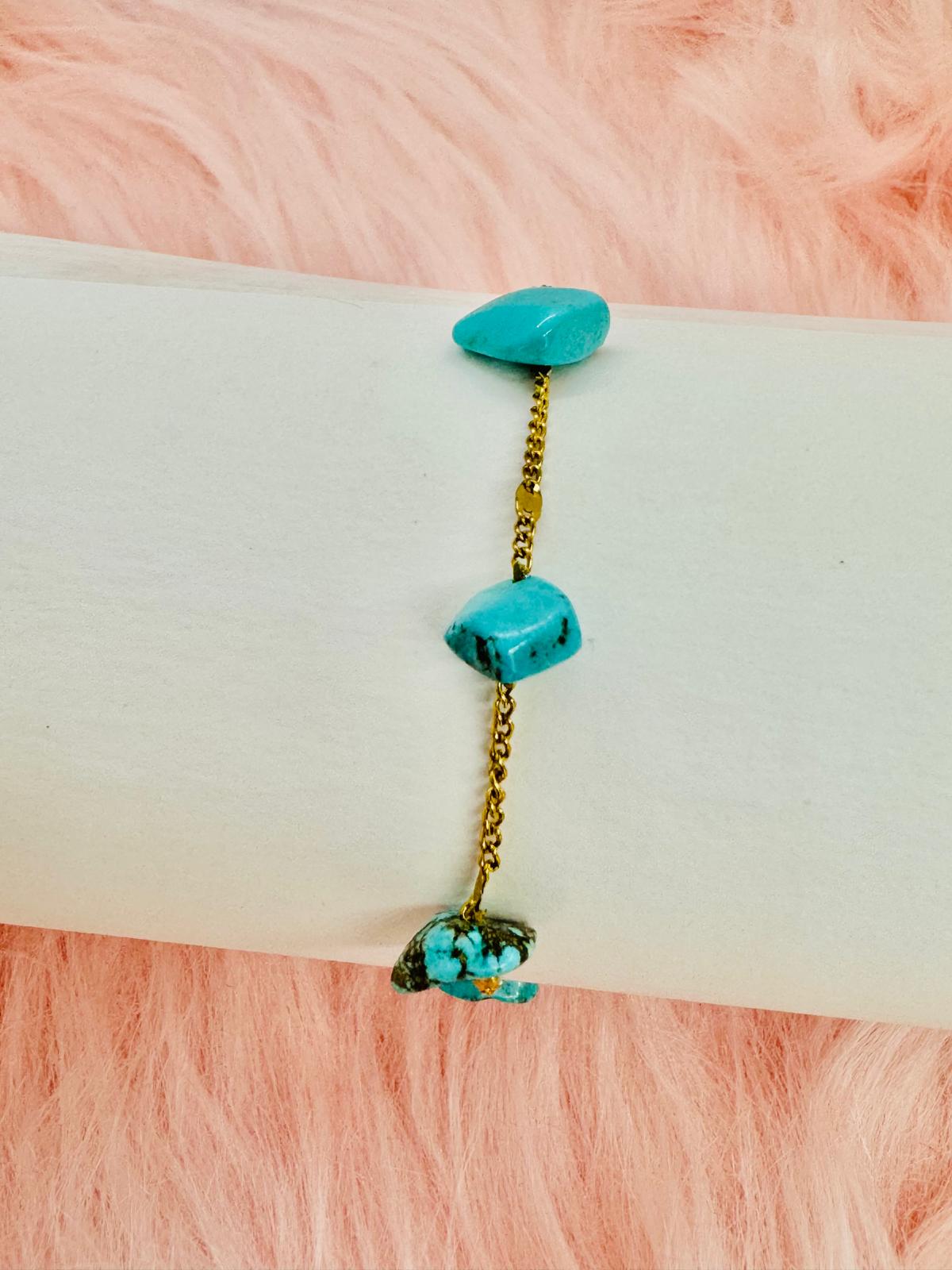 Bracelets en Acier Inoxydable et Perles Naturelles