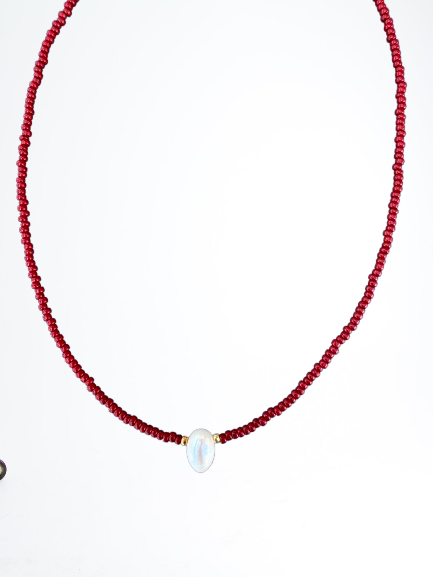 Collier en Perles de Rocaille, et Perles d'Eau Douce